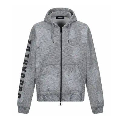 Dsquared2 Paint Spray Arm Logo Grey Hoodie