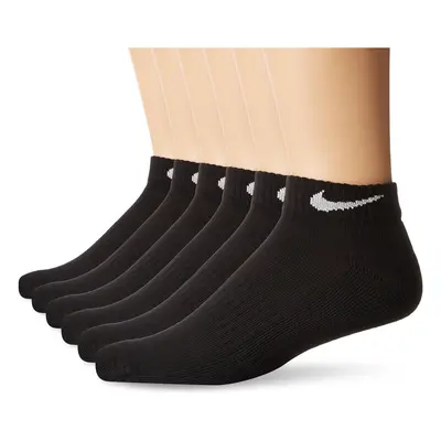 NIKE Unisex Performance Cushion Quarter Socks with Bag (6 Pairs) Blac