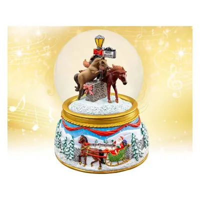 Breyer Holiday Christmas Merry Meadows Musical Snow Globe