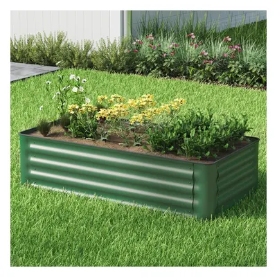 (120cm W x 60cm D x 30cm H) Galvanized Steel Raised Garden Bed