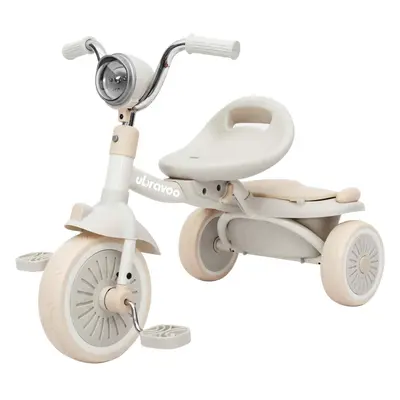 (White) UBRAVOO Baby Foldable Tricycle Bike,Low the Center Gravity,Rollover Prevent ,1-5 Years