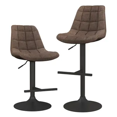 Adjustable Bar Stools Set of 360Swivel Upholstered Bar Chairs Coffee