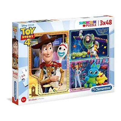 Clementoni 3 x 48pc Puzzle-Toy Story 4, Multi-Colour