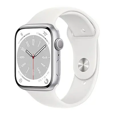 Apple Watch Series (GPS 45mm) Smart watch - Silver Aluminium Case with White Sport Band - Regula