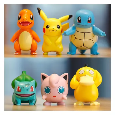 Pokemon Figures Mini Monster Pikachu Toy Cake Topper Kids Gift Model