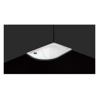 (1000 x 760mm LEFT) Quadrant White Stone Shower Tray for shower Enclosure Slimline Heavy FREE WA