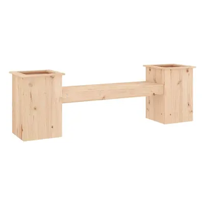 (natural pine) vidaXL Planter Bench Seat Wooden Outdoor Bench with Planter Solid Wood Pine