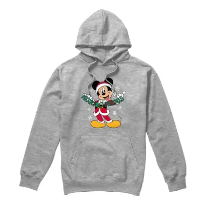 (XXL, Sport Heather) Disney Mens Merry Christmas Mickey Mouse Hoodie