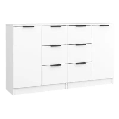 (white, 2) vidaXL 2x Sideboards Engineered Wood Cupboard Console Cabinet Multi Colours