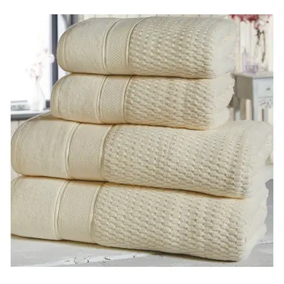 (Cream) Royal Velvet Luxury Cotton Piece Towel Set