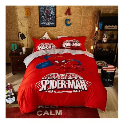 (Red, Singleï¼3pcsï¼) 3D Spiderman Bedding Set