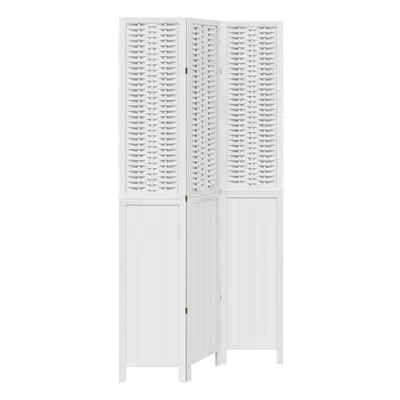 vidaXL Room Divider Panels Office Privacy Screen White Solid Wood Paulownia