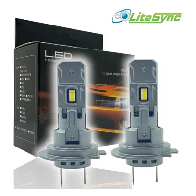 LiteSync CanBus H7 LED Headlight Bulbs Kit 6000K perfect beam 12v 24v 10000lm