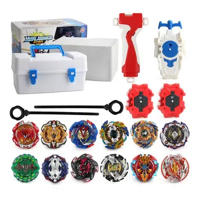 NEW 12Pcs Kit Beyblade Burst Launcher Set Toy