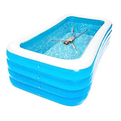 Talogca Family Pool, Giant Rectangular Inflatable Garden Pool, Thickened Family Paddling Pool Fo