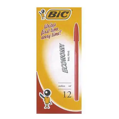 (Red) BiC Economy Medium Ballpoint Pen (12/box)