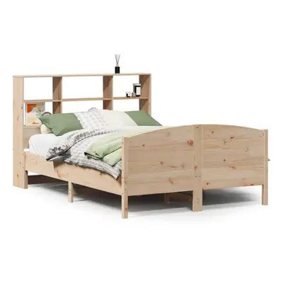 vidaXL Bookcase Bed without Mattress Home Bed Base 140x190cm Solid Wood Pine