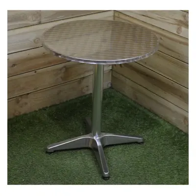 60cm Round Aluminium Outdoor Bistro Table With Patterned Metal Top