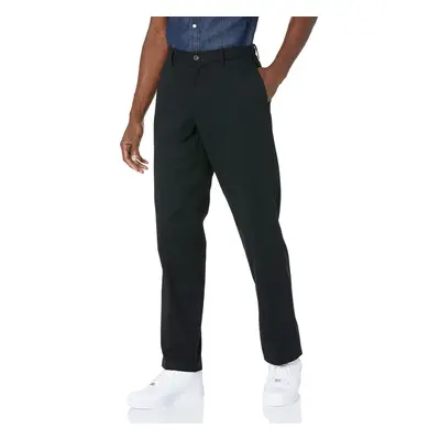 Men's Classic-Fit Wrinkle-Resistant Flat-Front Chino Pant (Available in Big & Tall), Black, 58W 