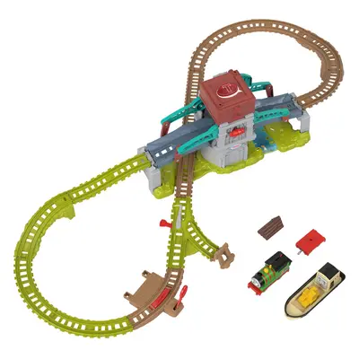 Thomas & Friends Toy Train Set Talking Bulstrode & Which-Way Bridge Track Playset with Sounds & 