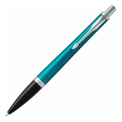 Parker Urban Vibrant Blue Chrome Trim Ballpoint Medium Nib Blue