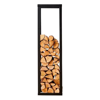 Neo Tall Black Firewood Log Rack