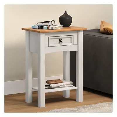 Corona White Drawer Console Table