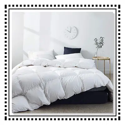 (Super-King) Luxury Hotel Quality White Duck Feather & Down Duvet 13.5 Tog Light Weight Comforte