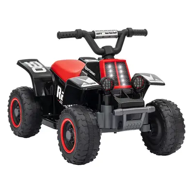 AIYAPLAY 6V Electric Quad Bike for Kids w/ Forward Backward, Black and Red