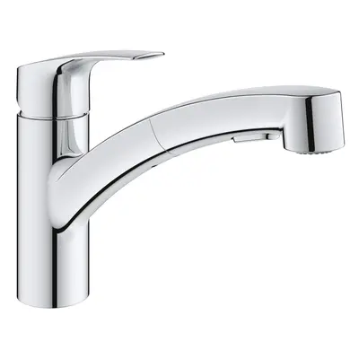 GROHE Eurosmart Dual Spray Pull-Out Kitchen Faucet with sprayer Supersteel (Stainless Steel)