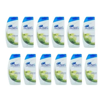 Head & Shoulders Anti-Dandruff Shampoo Apple Fresh Hydrates Softens Hair 250ml (Pack of 12)