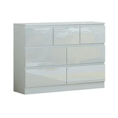 (Gloss White) Carlton Drawer Merchant Chest Gloss Finish