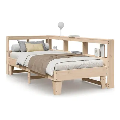 vidaXL Bookcase Bed without Mattress 75x190cm Solid Wood Pine bed