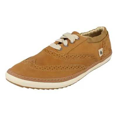 (UK 3, Cymbal (Beige)) Ladies Caterpillar Lace Up Brogues Time Bank