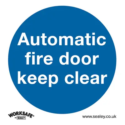 10x AUTOMATIC FIRE DOOR KEEP CLEAR Safety Sign - Rigid Plastic x 80mm Warning