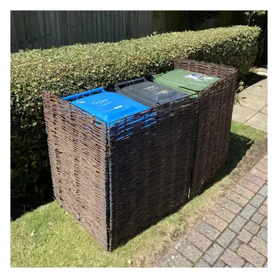 Trash Can Fence Wicker Privacy Fence