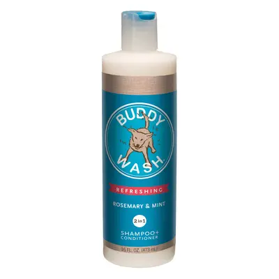 Buddy Wash 2-in-1 Dog Shampoo and Conditioner for Dog Grooming Rosemary & Mint oz. Bottle