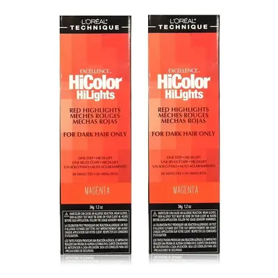 (Magenta - 2pcs) L'Oreal HiColor Copper HiLights For Dark Hair