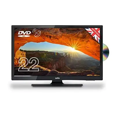 Cello 22" Full HD LED TV/DVD Freeview HD and Satellite Receiver- Manufactured in the UK, Black