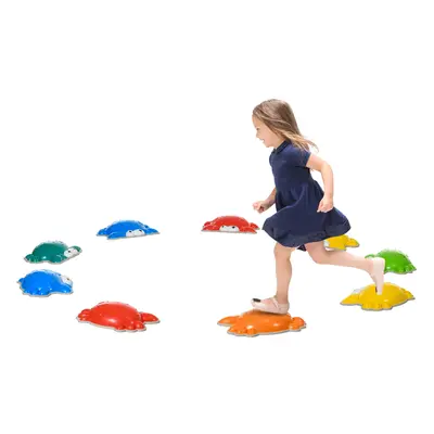 ZONEKIZ Kids Stepping Stones, 9PCs River Stones for Indoors, Outdoors