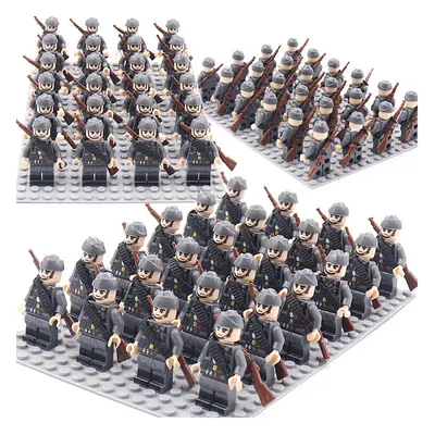 (Style J) Fit Lego WWII Soviet Union German Forces Soldiers Minifigures Kid Toys