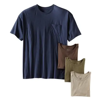 Fruit of the Loom Men's Pocket Crew Neck T-Shirt (Pack of 4) Assorted Earth Tones X-Large