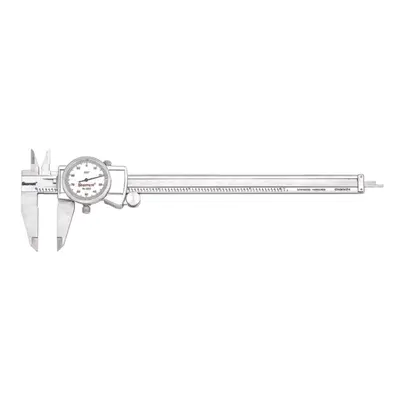 Starrett Dial Caliper with Adjustable Bezel and Fitted Case - White Fa