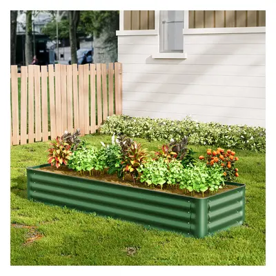 (180cm w x 60cm D x 30cm H) Galvanized Steel Raised Garden Bed