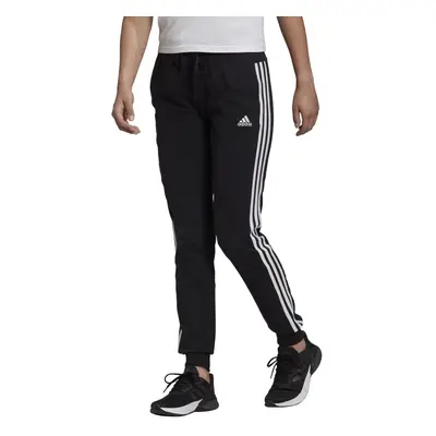 adidas Women's Essentials Single Jersey 3-Stripes Pants Black/White