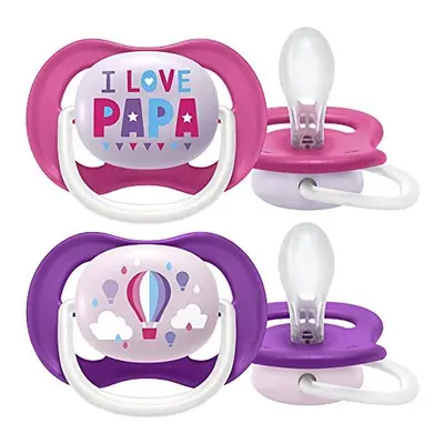 Philips Avent Ultra Air Pacifier, for 6-18m, Orthodontic & BPA-Free, pcs, Including Sterilizer/C