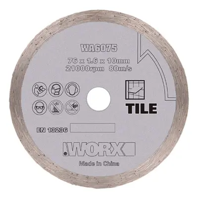 WORX WA6075 76mm Diamond Cutting Blade for WX801 Chopper