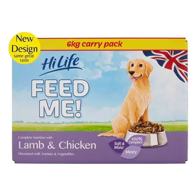 HiLife FEED ME Complete Dry Dog Food Soft Moist & Meaty 6kg