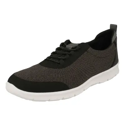 (UK 4.5, Dark Grey (Grey)) Ladies Clarks Elasticated Fastener Sports Trainers Step Allena Bay - 