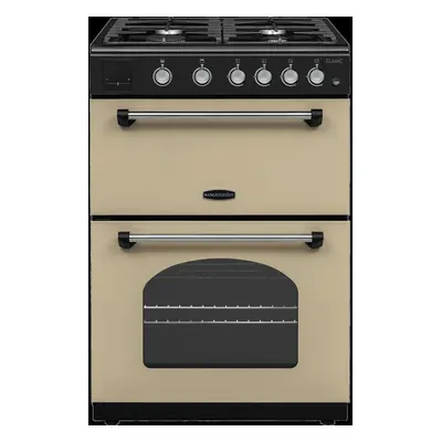 Rangemaster Classic CLA60NGFCR/C Gas Cooker with Full Width Electric Grill - Cream / Chrome